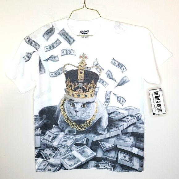 Ryde Out Other - nwt Cat t-shirt Notorious B.I.G Biggie Smalls Hip Hop Rapper Gangster Thug Kitty